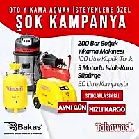 Profesyonel Oto Yıkama Seti 4 parça  - Bakaş Makina