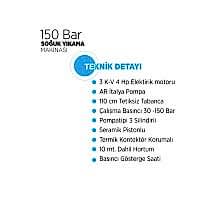 150 Bar Soğuk Yıkama Makinası (İTALYAN POMPA) - Bakaş Makina